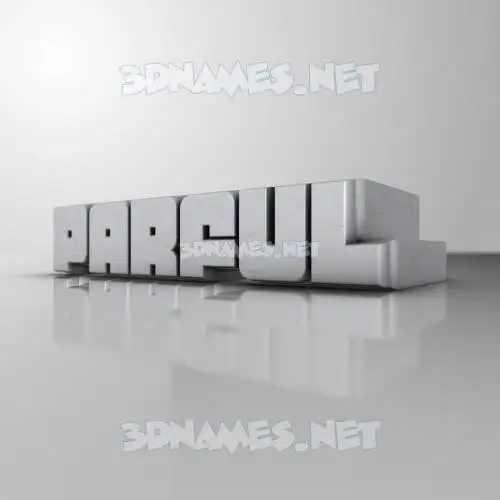 parful in White Metro style - 3D name wallpaper