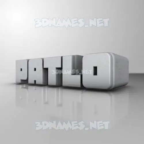patlo in White Metro style - 3D name wallpaper