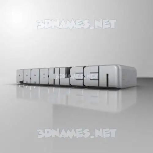 prabhleen in White Metro style - 3D name wallpaper