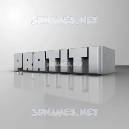 pratiti in White Metro style - 3D name wallpaper