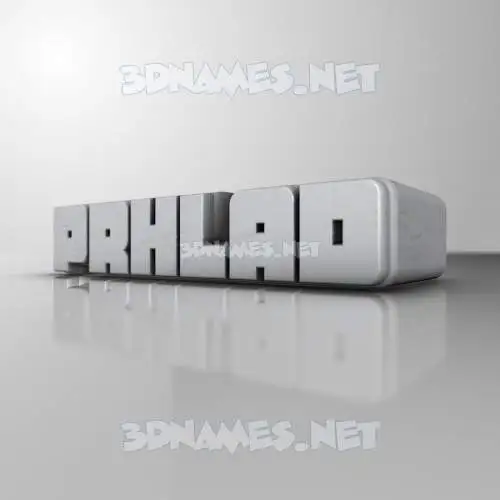 prhlad in White Metro style - 3D name wallpaper