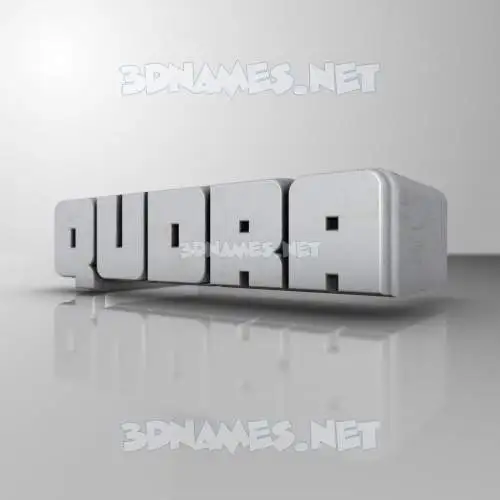 qudra in White Metro style - 3D name wallpaper