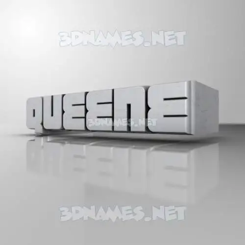 queene in White Metro style - 3D name wallpaper