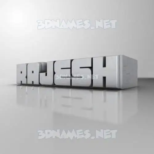 rajesh in White Metro style - 3D name wallpaper