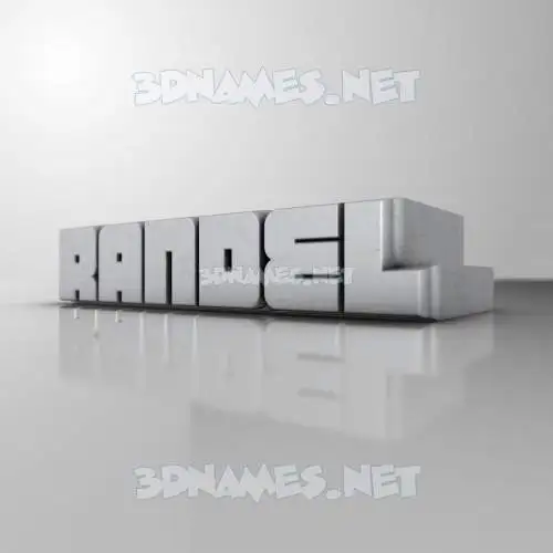 randel in White Metro style - 3D name wallpaper