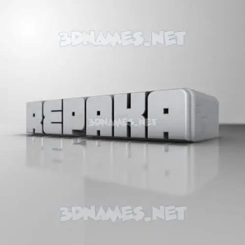 repaka in White Metro style - 3D name wallpaper