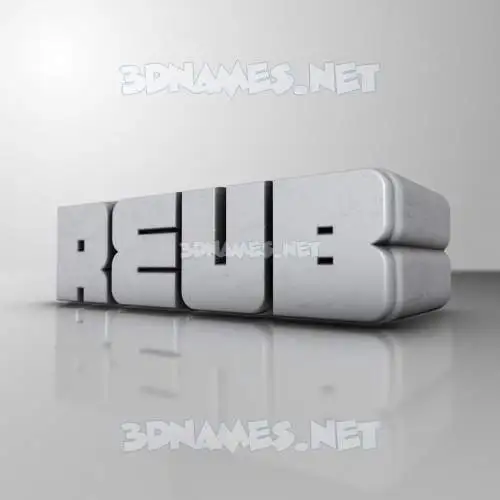 reub in White Metro style - 3D name wallpaper reub in White Metro style - 3D name wallpaper
