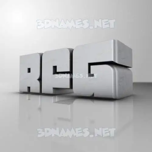 rfg in White Metro style - 3D name wallpaper
