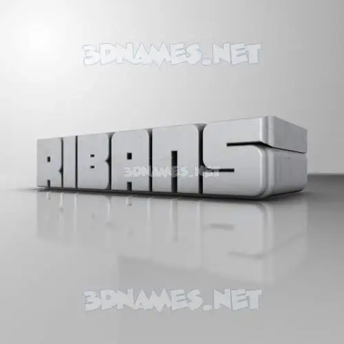 ribans in White Metro style - 3D name wallpaper ribans in White Metro style - 3D name wallpaper