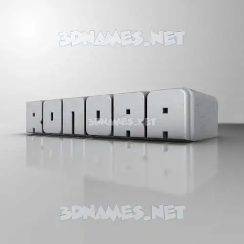 ronora in White Metro style - 3D name wallpaper