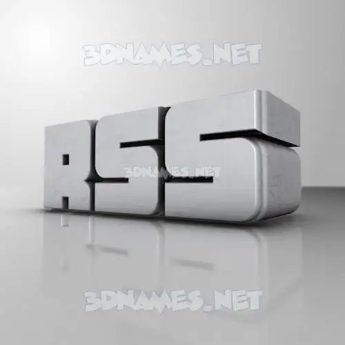 rss in White Metro style - 3D name wallpaper