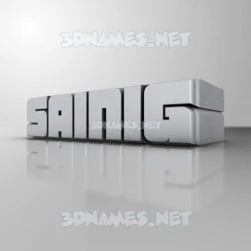 sainig in White Metro style - 3D name wallpaper
