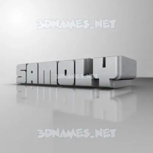 samoly in White Metro style - 3D name wallpaper