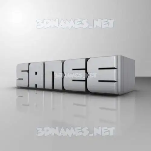 sanee in White Metro style - 3D name wallpaper