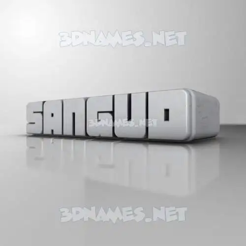 sangud in White Metro style - 3D name wallpaper