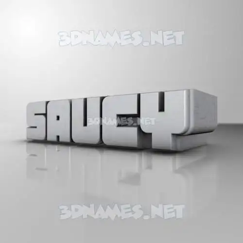 saucy in White Metro style - 3D name wallpaper saucy in White Metro style - 3D name wallpaper
