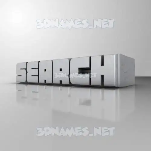 search in White Metro style - 3D name wallpaper