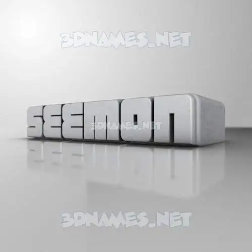 seemon in White Metro style - 3D name wallpaper