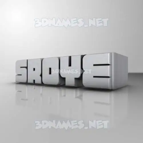 sroye in White Metro style - 3D name wallpaper sroye in White Metro style - 3D name wallpaper