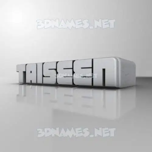 taiseen in White Metro style - 3D name wallpaper