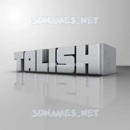 talish in White Metro style - 3D name wallpaper talish in White Metro style - 3D name wallpaper