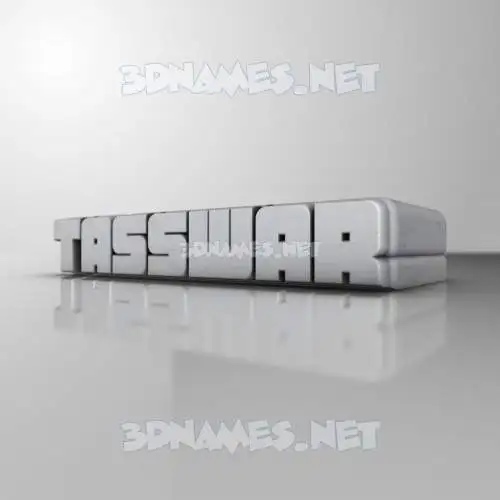 tasswar in White Metro style - 3D name wallpaper