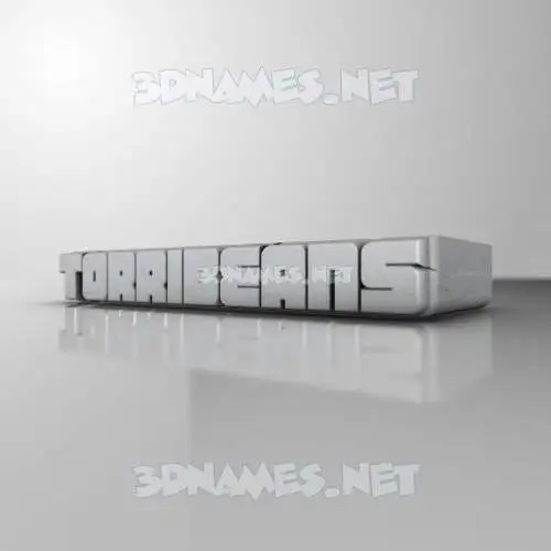 torribeans in White Metro style - 3D name wallpaper