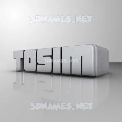 tosim in White Metro style - 3D name wallpaper