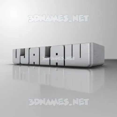 ujalaw in White Metro style - 3D name wallpaper
