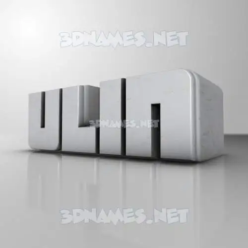 ulin in White Metro style - 3D name wallpaper