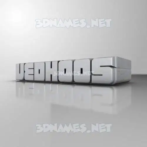 vedhoos in White Metro style - 3D name wallpaper