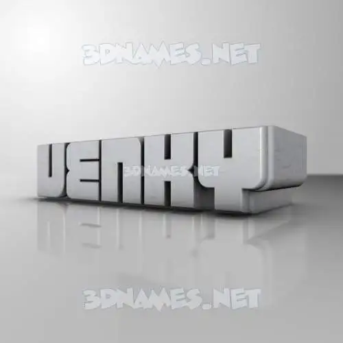 venky in White Metro style - 3D name wallpaper