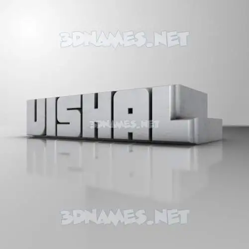 vishal in White Metro style - 3D name wallpaper