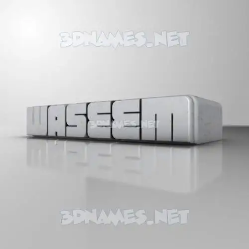 waseem in White Metro style - 3D name wallpaper