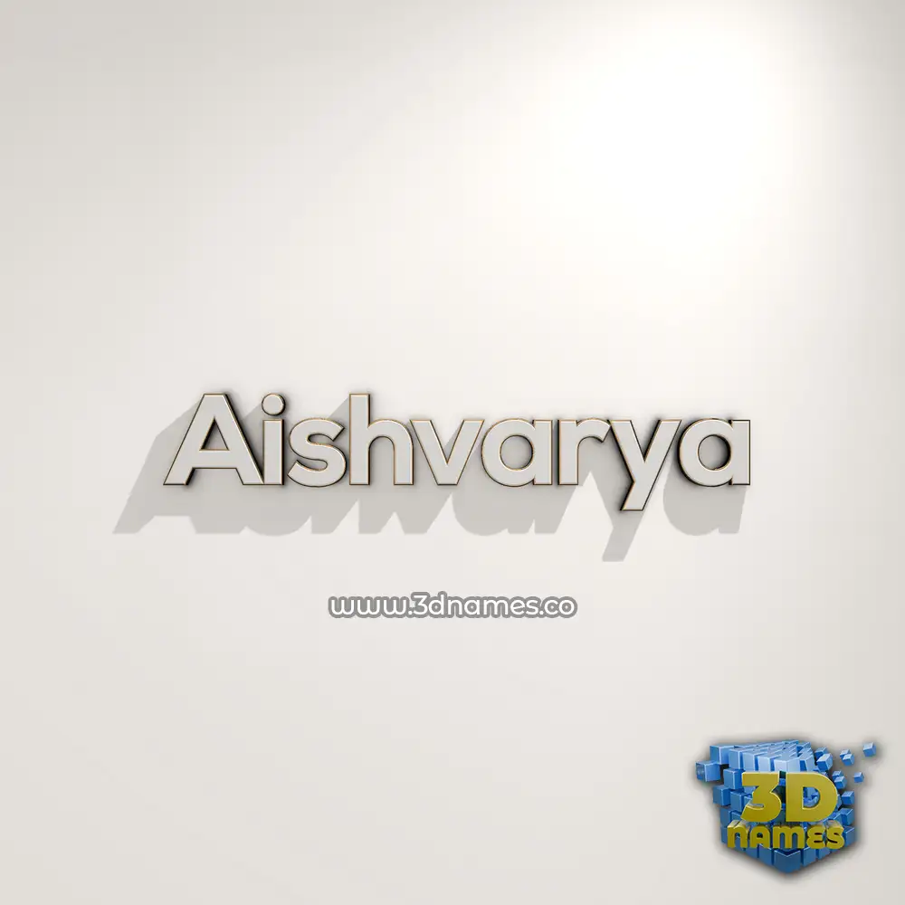 aishvarya in White Logo Warm style - 3D name wallpaper
