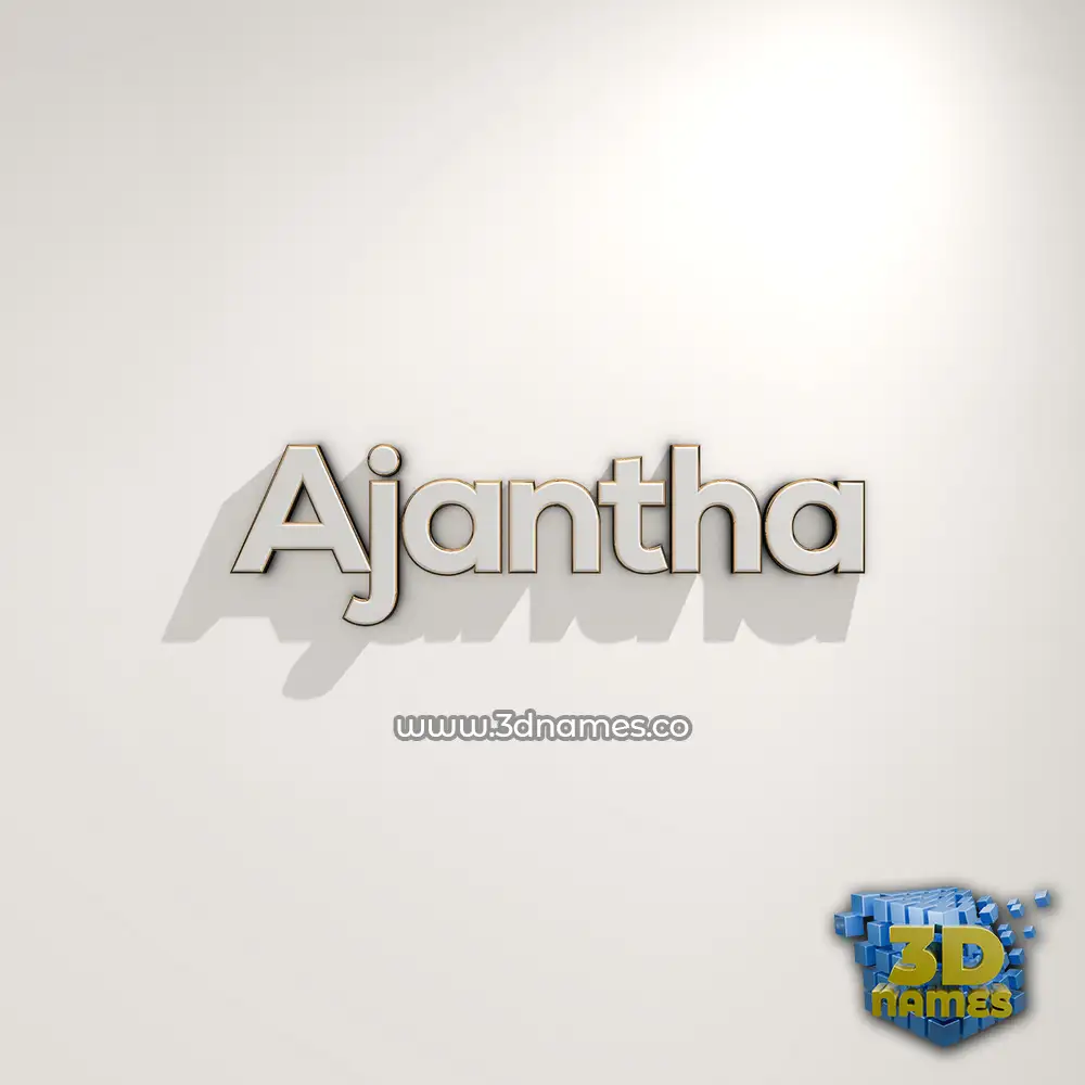 ajantha in White Logo Warm style - 3D name wallpaper ajantha in White Logo Warm style - 3D name wallpaper