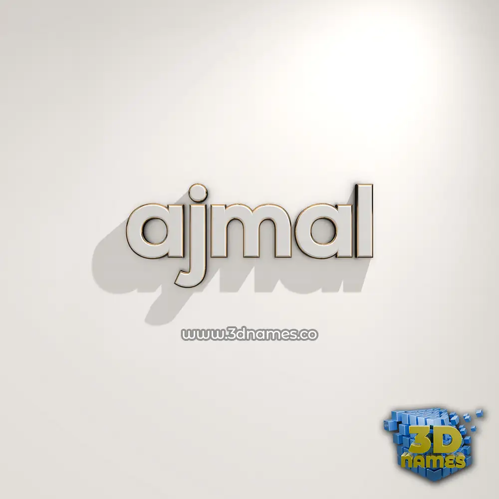 ajmal in White Logo Warm style - 3D name wallpaper ajmal in White Logo Warm style - 3D name wallpaper