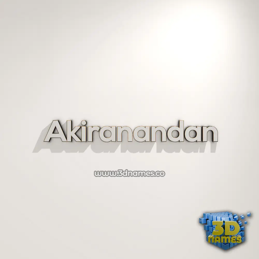 akiranandan in White Logo Warm style - 3D name wallpaper