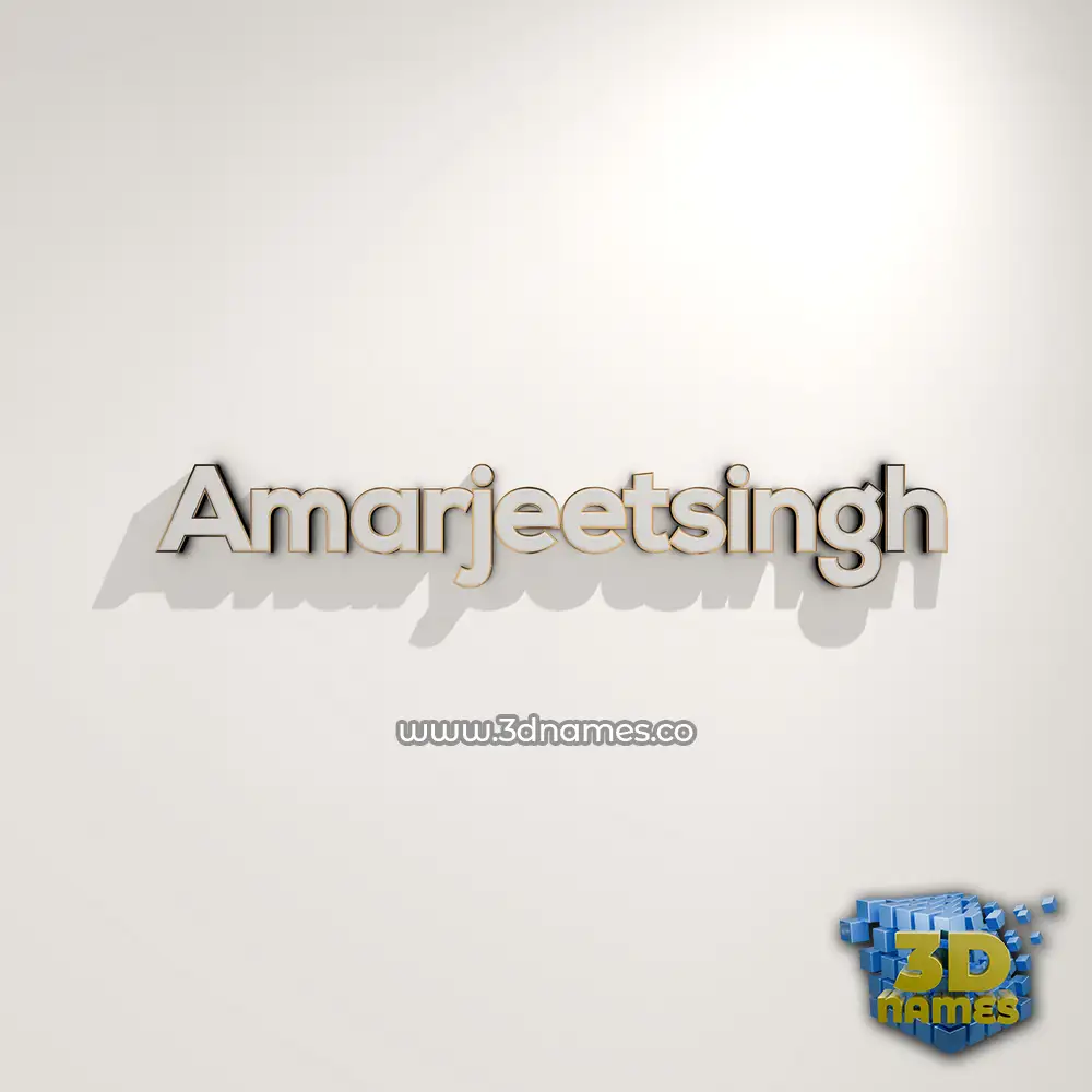 amarjeetsingh in White Logo Warm style - 3D name wallpaper