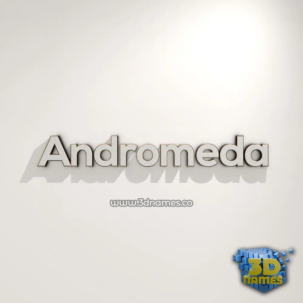 andromeda in White Logo Warm style - 3D name wallpaper andromeda in White Logo Warm style - 3D name wallpaper