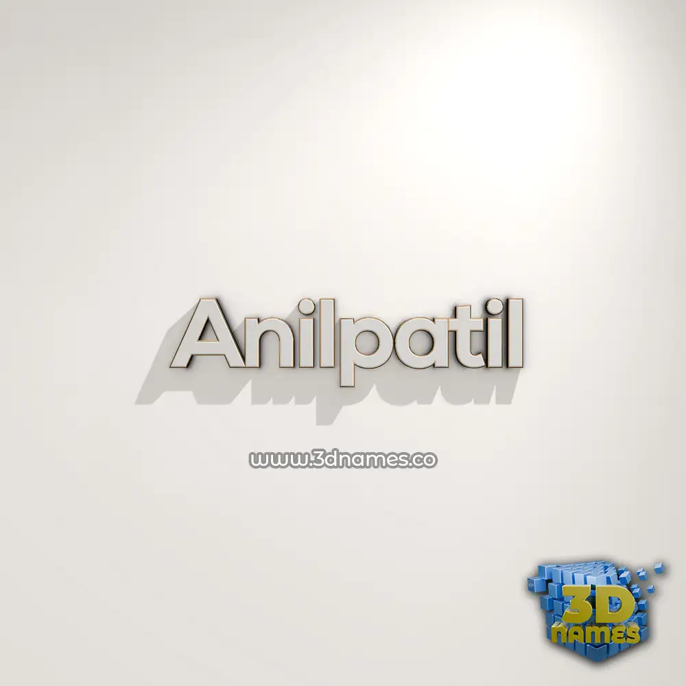 anilpatil in White Logo Warm style - 3D name wallpaper