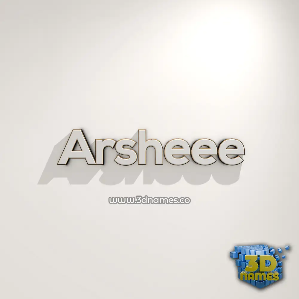 arsheee in White Logo Warm style - 3D name wallpaper arsheee in White Logo Warm style - 3D name wallpaper