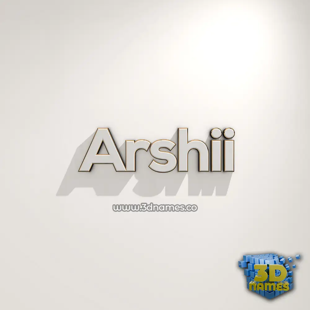 arshii in White Logo Warm style - 3D name wallpaper arshii in White Logo Warm style - 3D name wallpaper