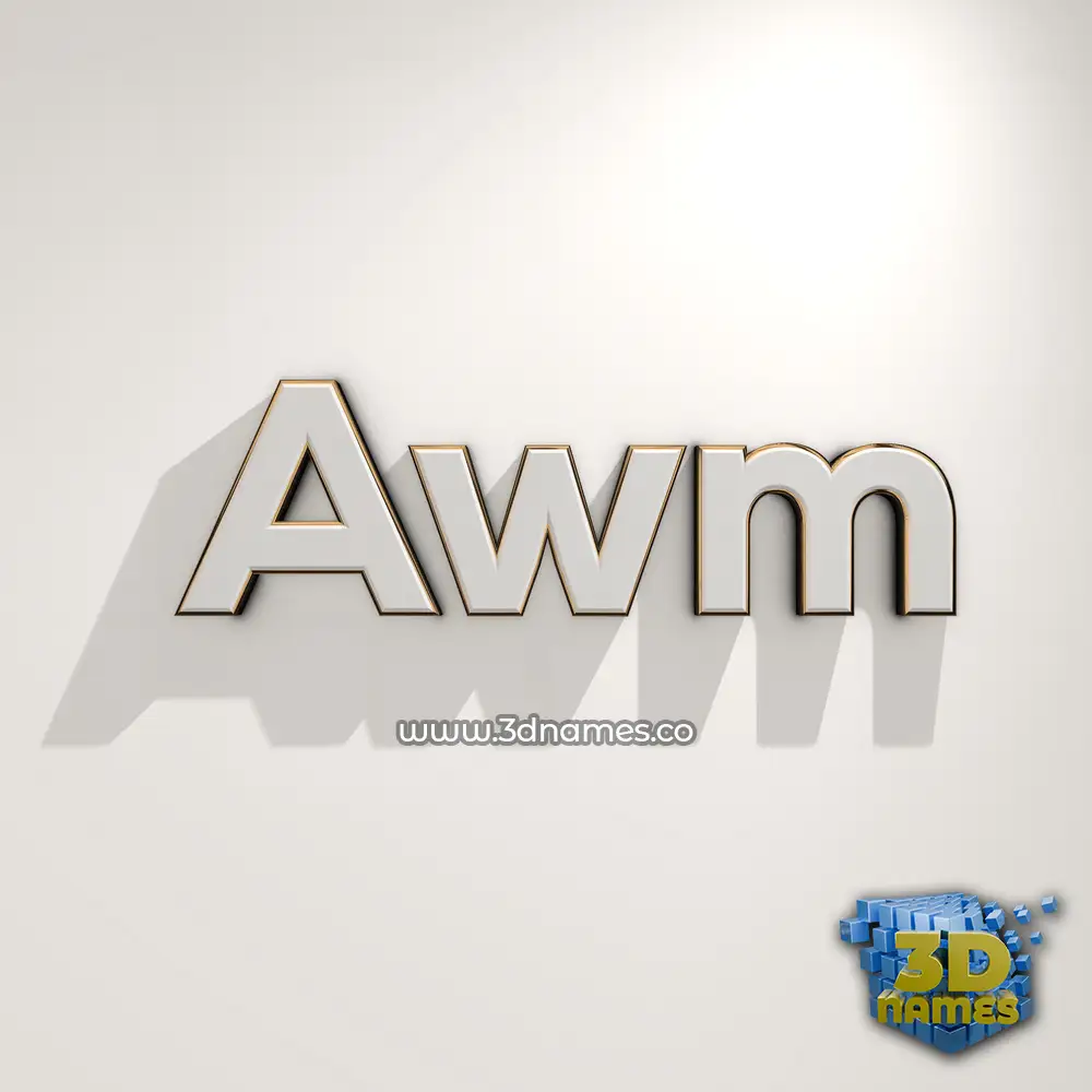 awm in White Logo Warm style - 3D name wallpaper awm in White Logo Warm style - 3D name wallpaper