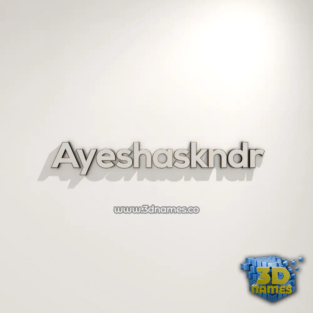 ayeshaskndr in White Logo Warm style - 3D name wallpaper ayeshaskndr in White Logo Warm style - 3D name wallpaper