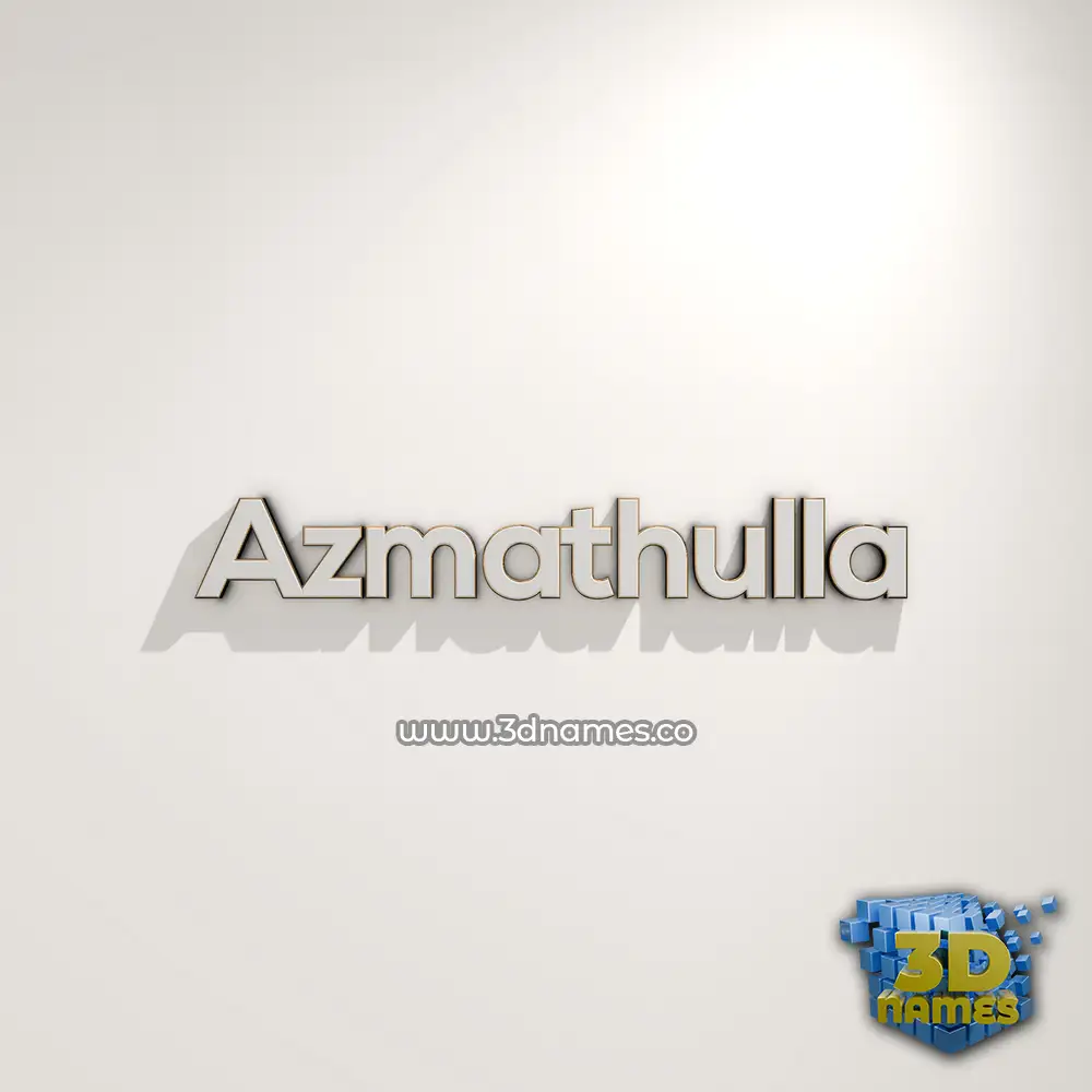 azmathulla in White Logo Warm style - 3D name wallpaper azmathulla in White Logo Warm style - 3D name wallpaper