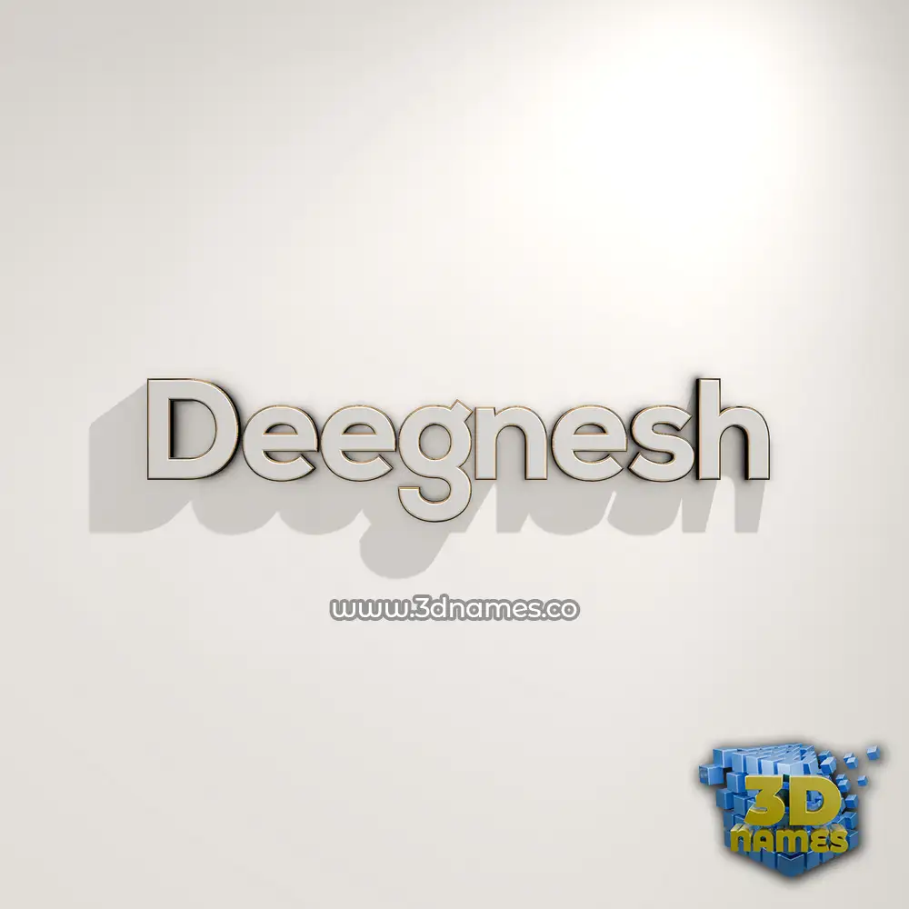 deegnesh in White Logo Warm style - 3D name wallpaper