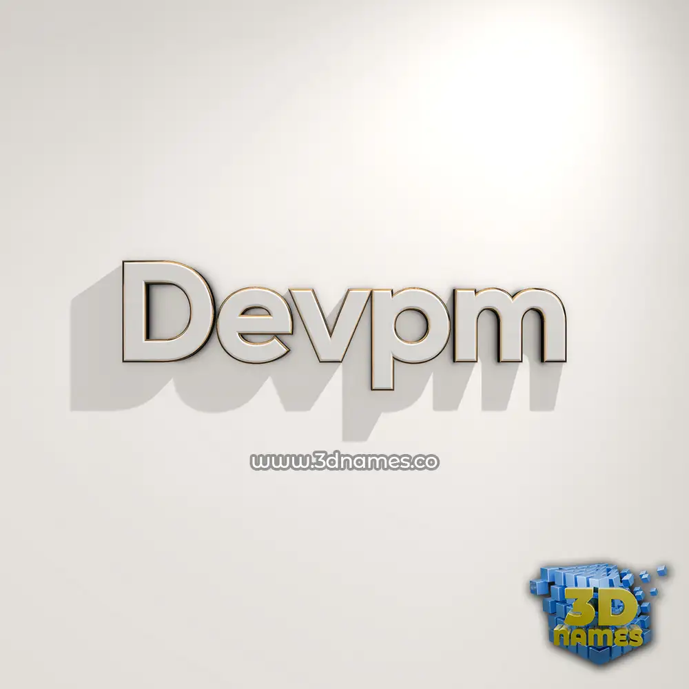 devpm in White Logo Warm style - 3D name wallpaper devpm in White Logo Warm style - 3D name wallpaper