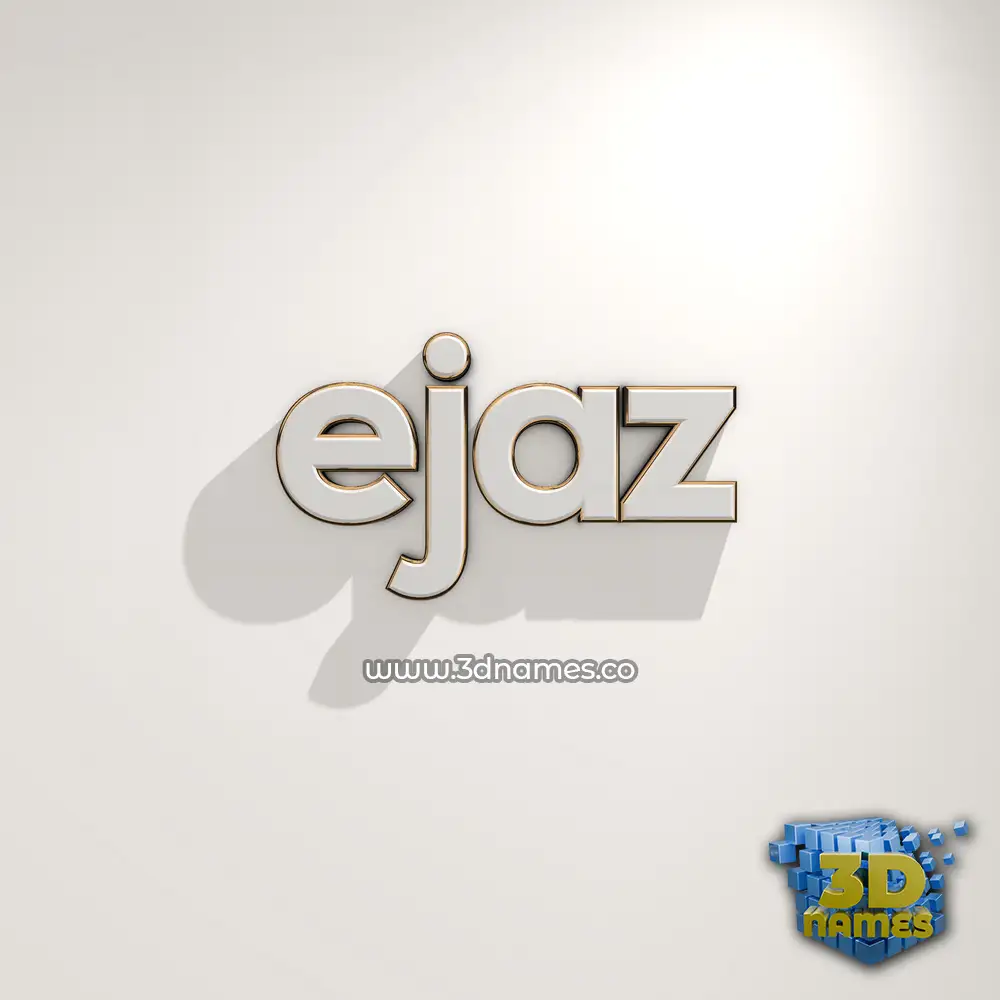 ejaz in White Logo Warm style - 3D name wallpaper ejaz in White Logo Warm style - 3D name wallpaper