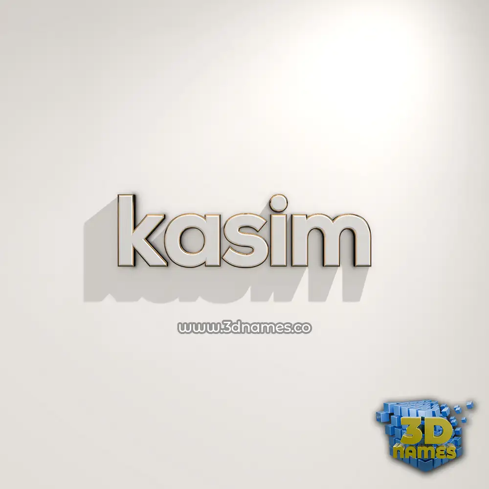 kasim in White Logo Warm style - 3D name wallpaper kasim in White Logo Warm style - 3D name wallpaper
